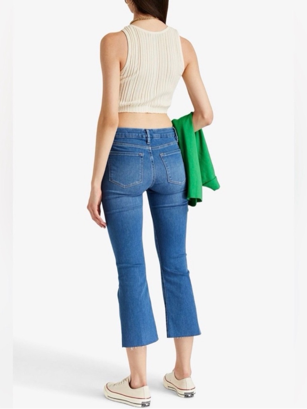 FRAME Le Crop Mini Boot Jeans – Light Wash Blue Denim Size 32 - Picture 2 of 11